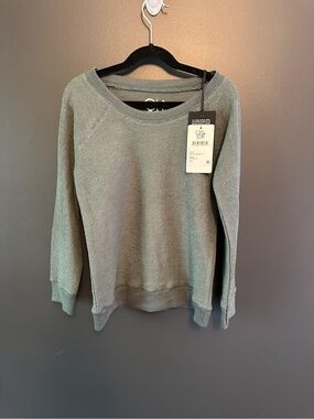 Boys CHASER Crewneck Sweater - Sage Green